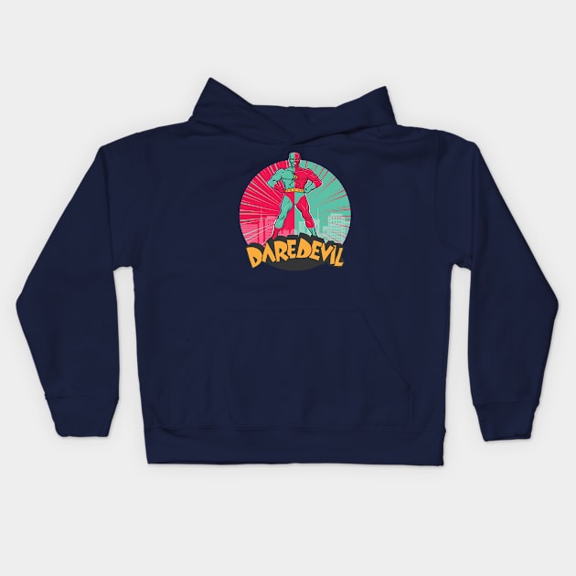 Daring Devil of the Golden Age Kids Hoodie by Doc Multiverse Designs